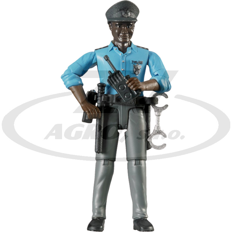 Policista - S tmavým typem kůže a příslušenstvím