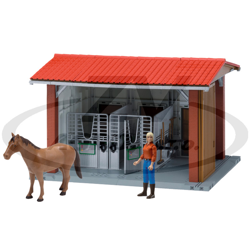 Koňská stáj - S figurkou, koněm a příslušenstvím