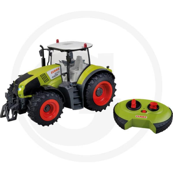 Traktor CLAAS Axion 870 RC model plně ovladatelný, včetně dálkového ovládání, světla, 2.4 GHz, plast, včetně baterie